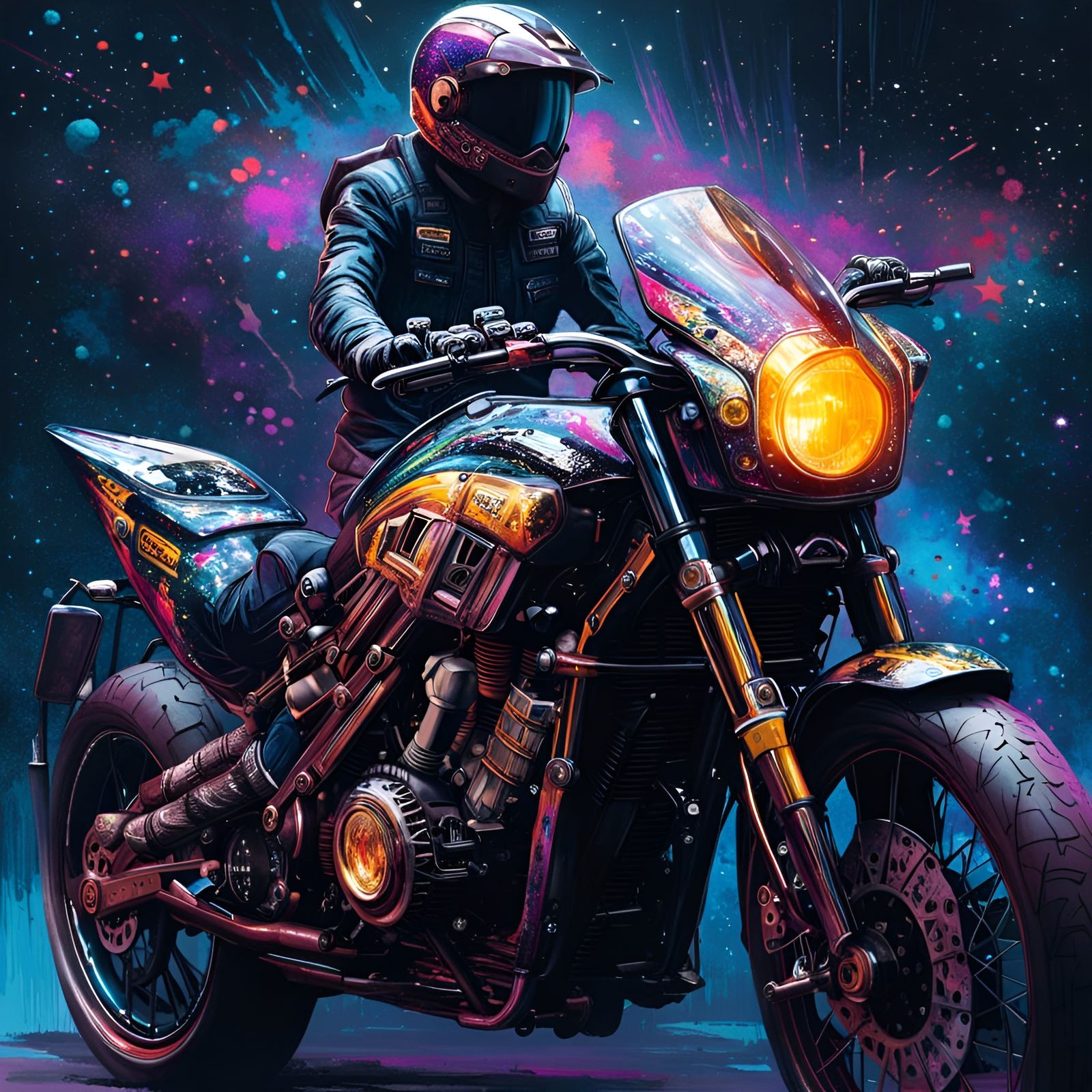 Intergalactic Motorcycle  by @Lunarelle