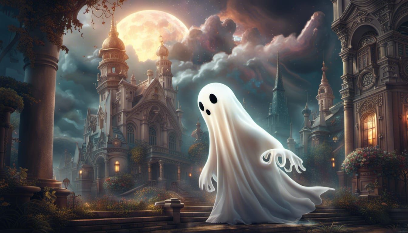 Cute Ghost Challenge - AI Generated Artwork - NightCafe Creator