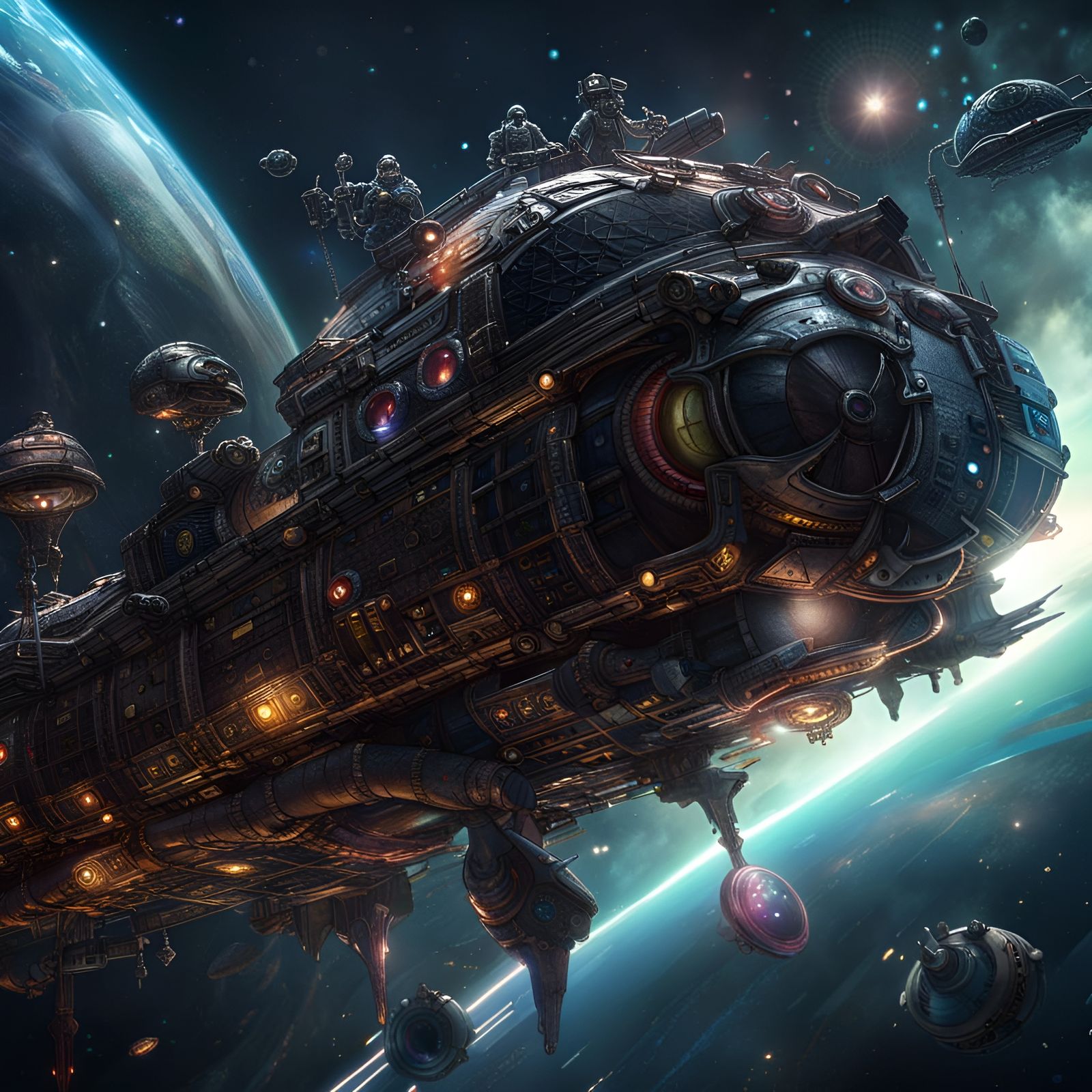 Space Pirate Ship Guleon 🏴‍☠️ - AI Generated Artwork - NightCafe Creator