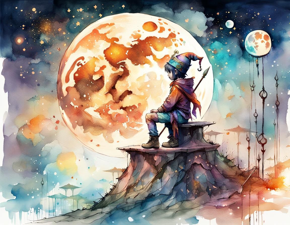 jester on moon - AI Generated Artwork - NightCafe Creator