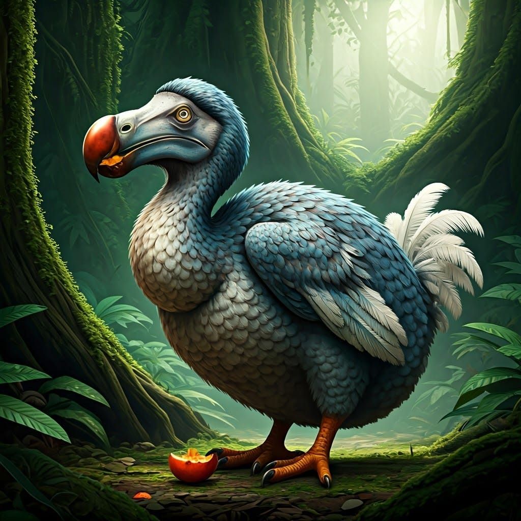 a Dodo eating fruit  by @Arti-San
