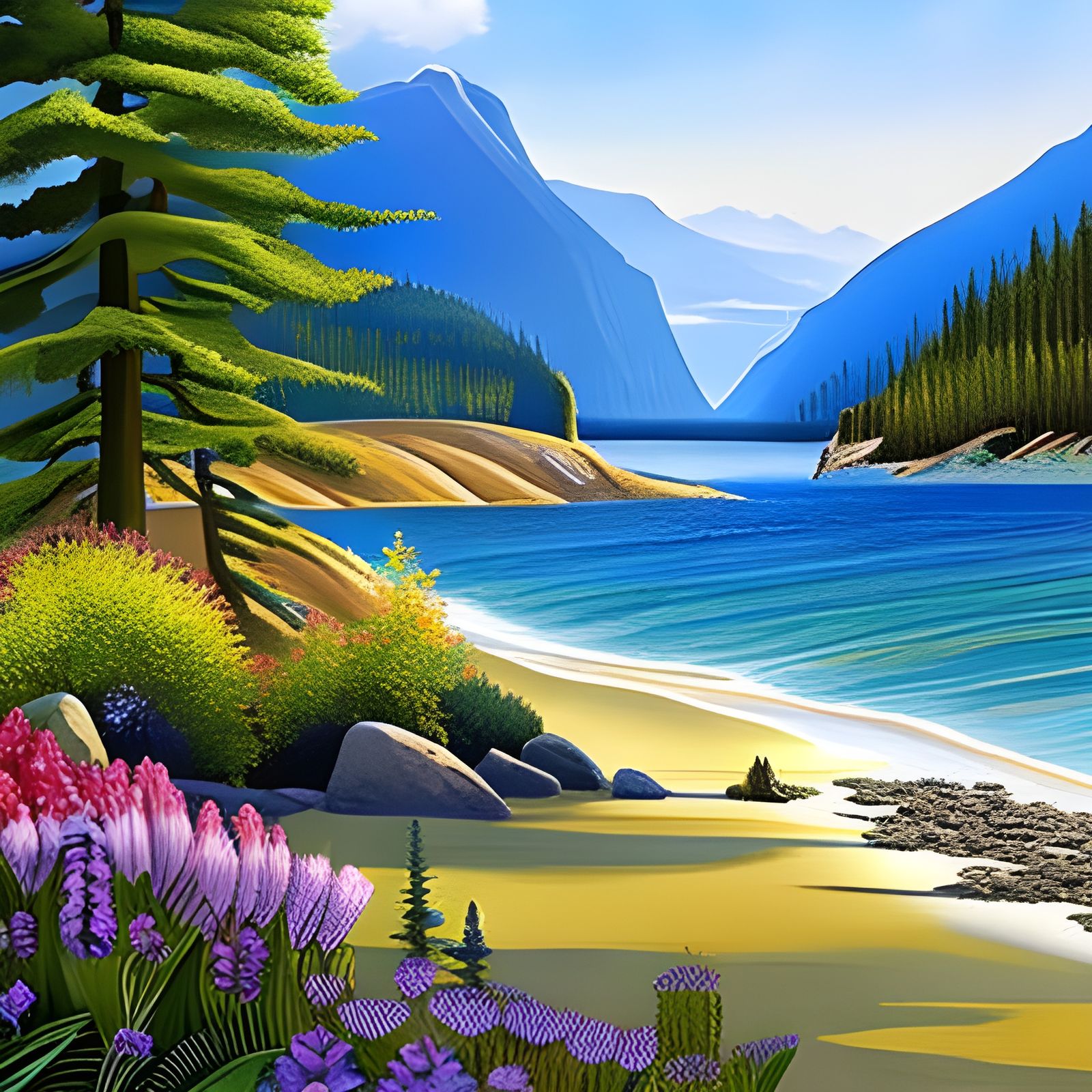 Lake in the Rockies