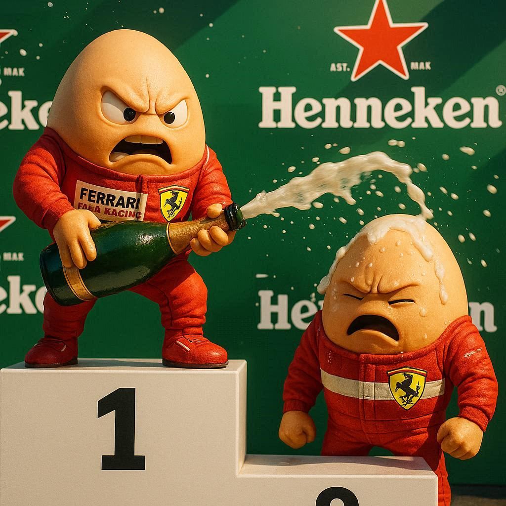 Angry Egg F1 Podium Celebration