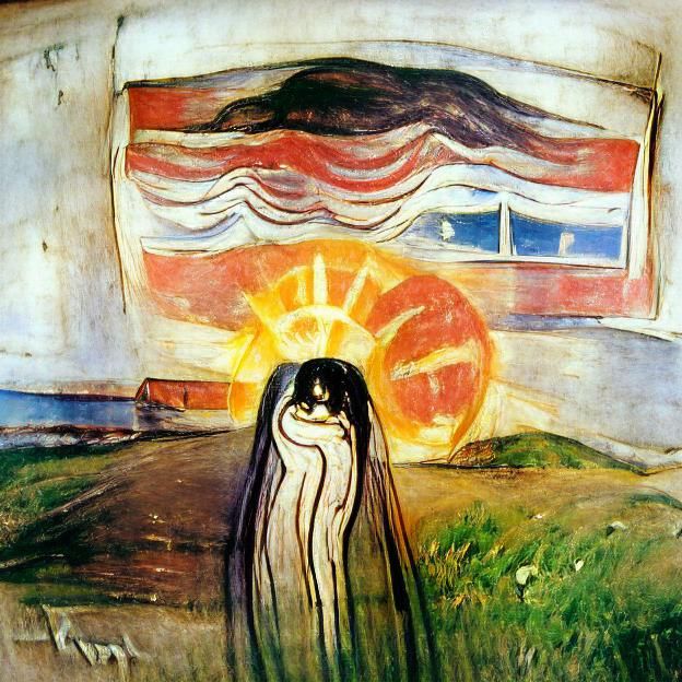 The Sun Edvard Munch - AI Generated Artwork - NightCafe Creator