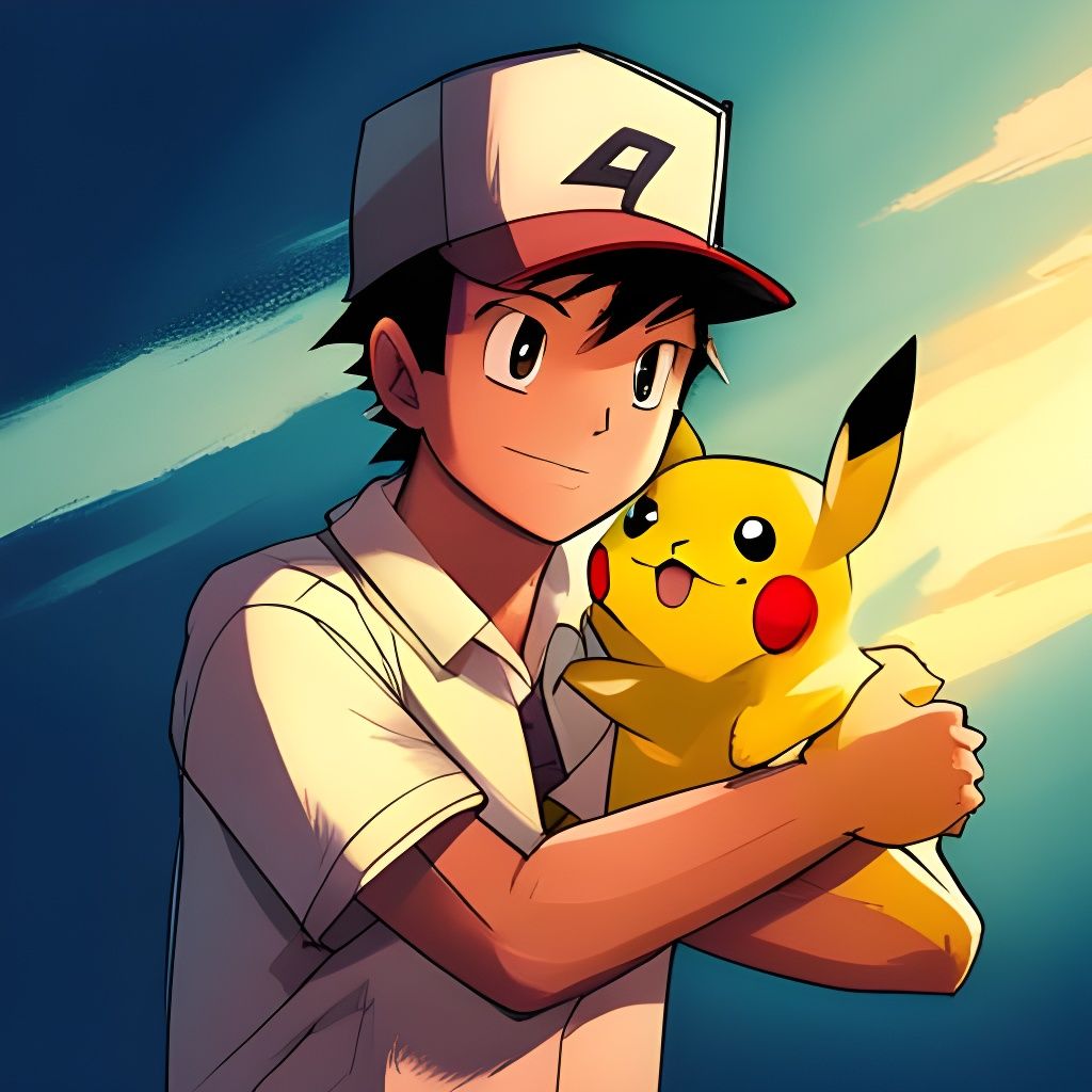 pokemon pikachu and ash - AI Generated Artwork - NightCafe Creator