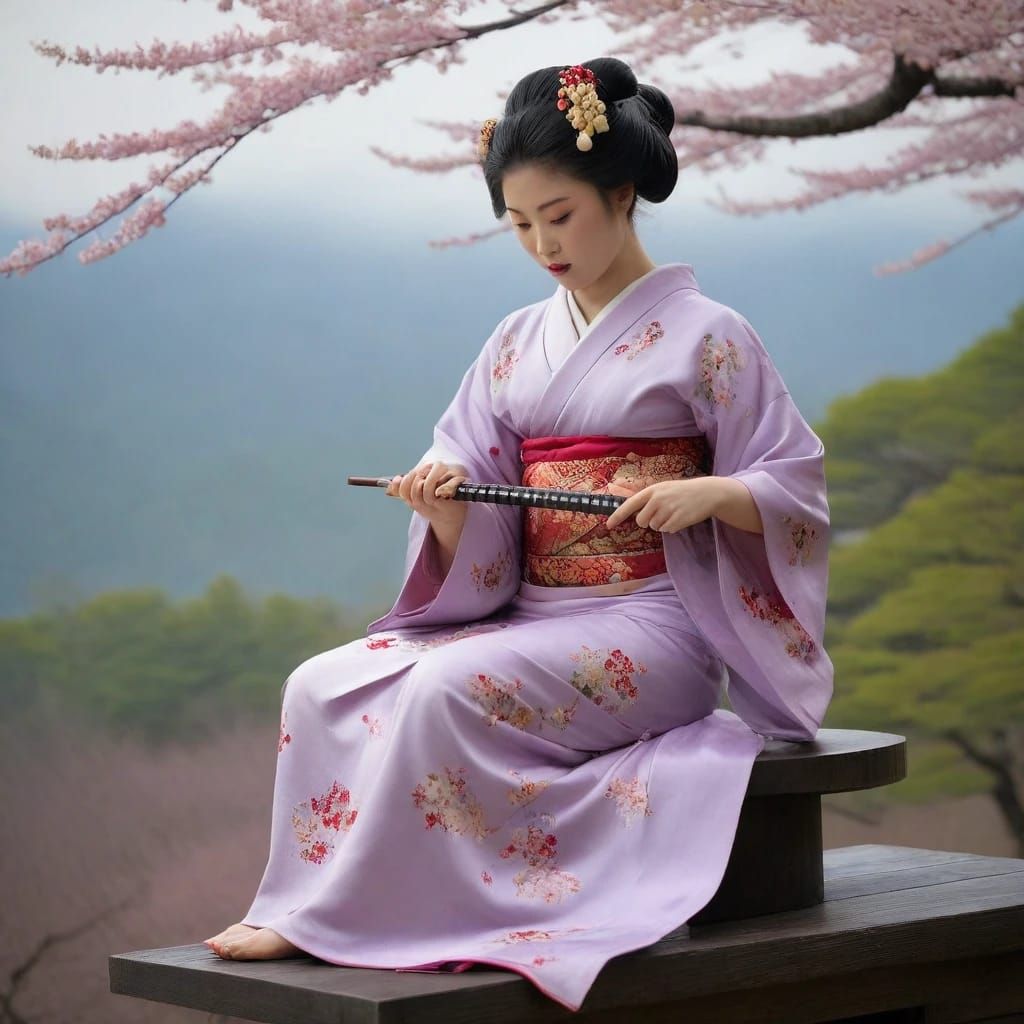 Geisha playing music (Juggernaut XL)