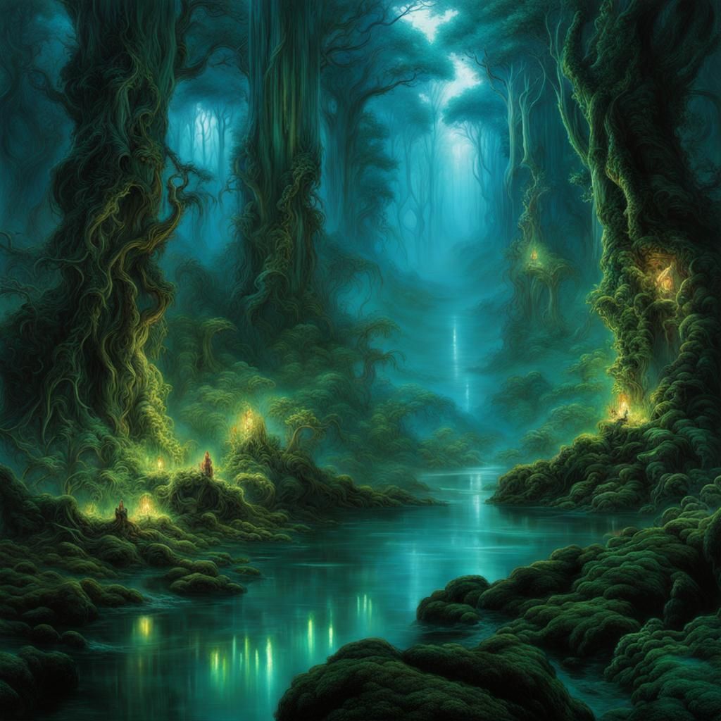 Mystical Forest - AI Generated Artwork - NightCafe Creator