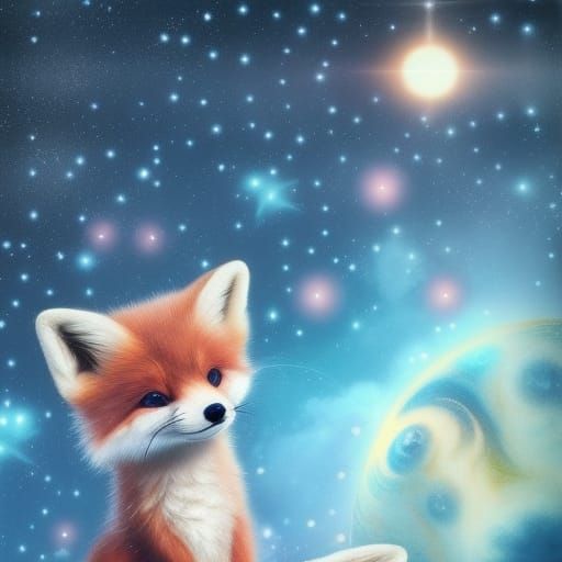 Nebulae Fox - AI Generated Artwork - NightCafe Creator