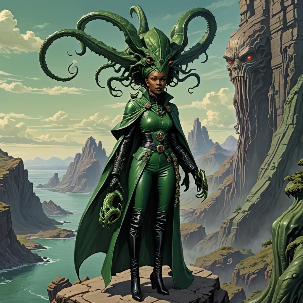 we see a high priestess of the Cult of Cthulhu_005