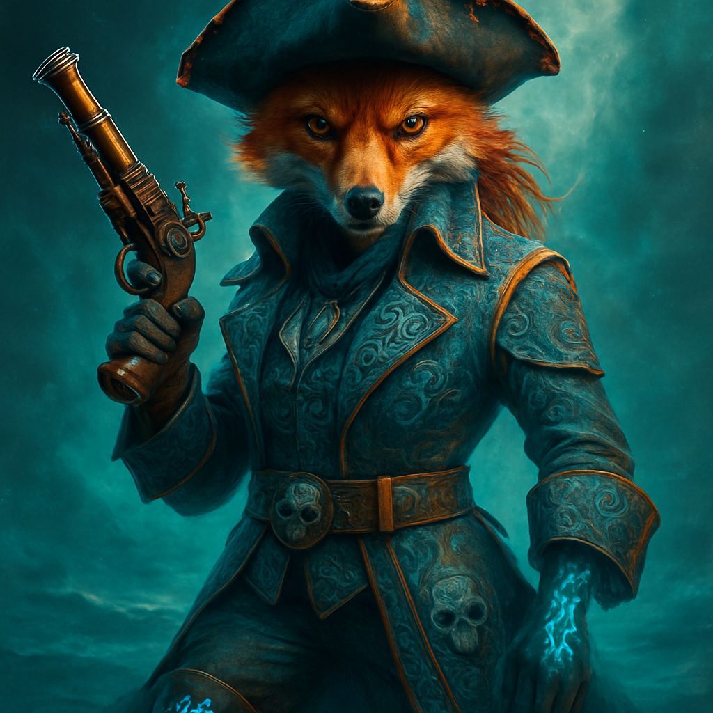 The pirate fox   by @Aibot 