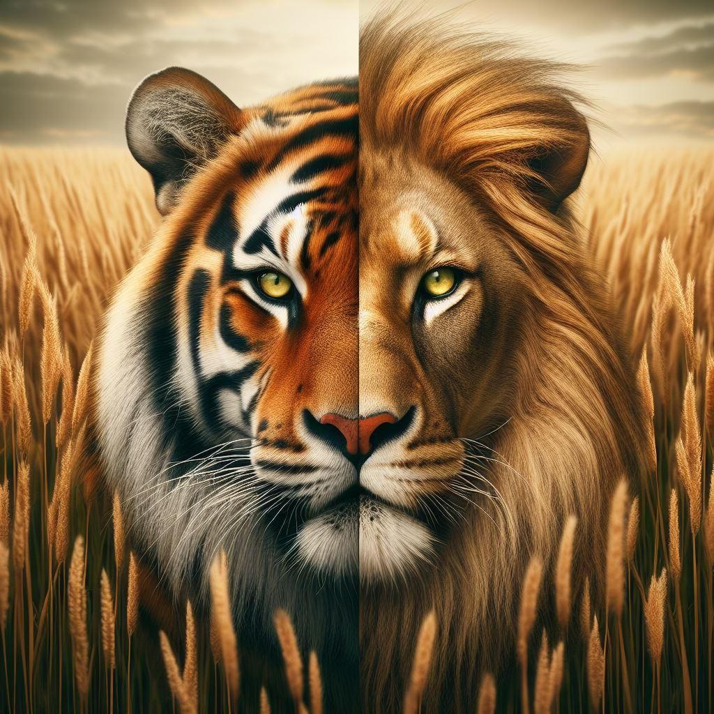 It's like a lion and a tiger mixed... bred for its skills in magic.