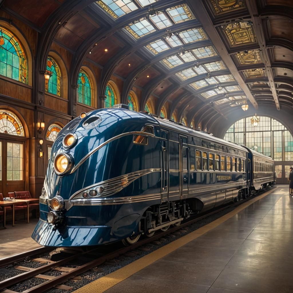 Streamliner: Art-deco Departure  by @Lau85