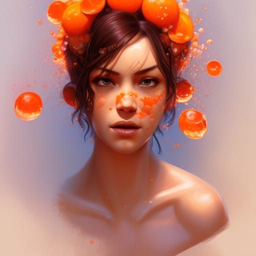 Orange Fanta Girl Ai Generated Artwork Nightcafe Creator