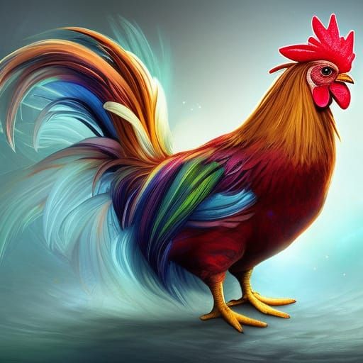 Epic rooster - AI Generated Artwork - NightCafe Creator