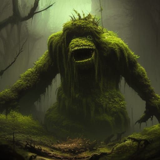 Mossy Horrors - AI Generated Artwork - NightCafe Creator