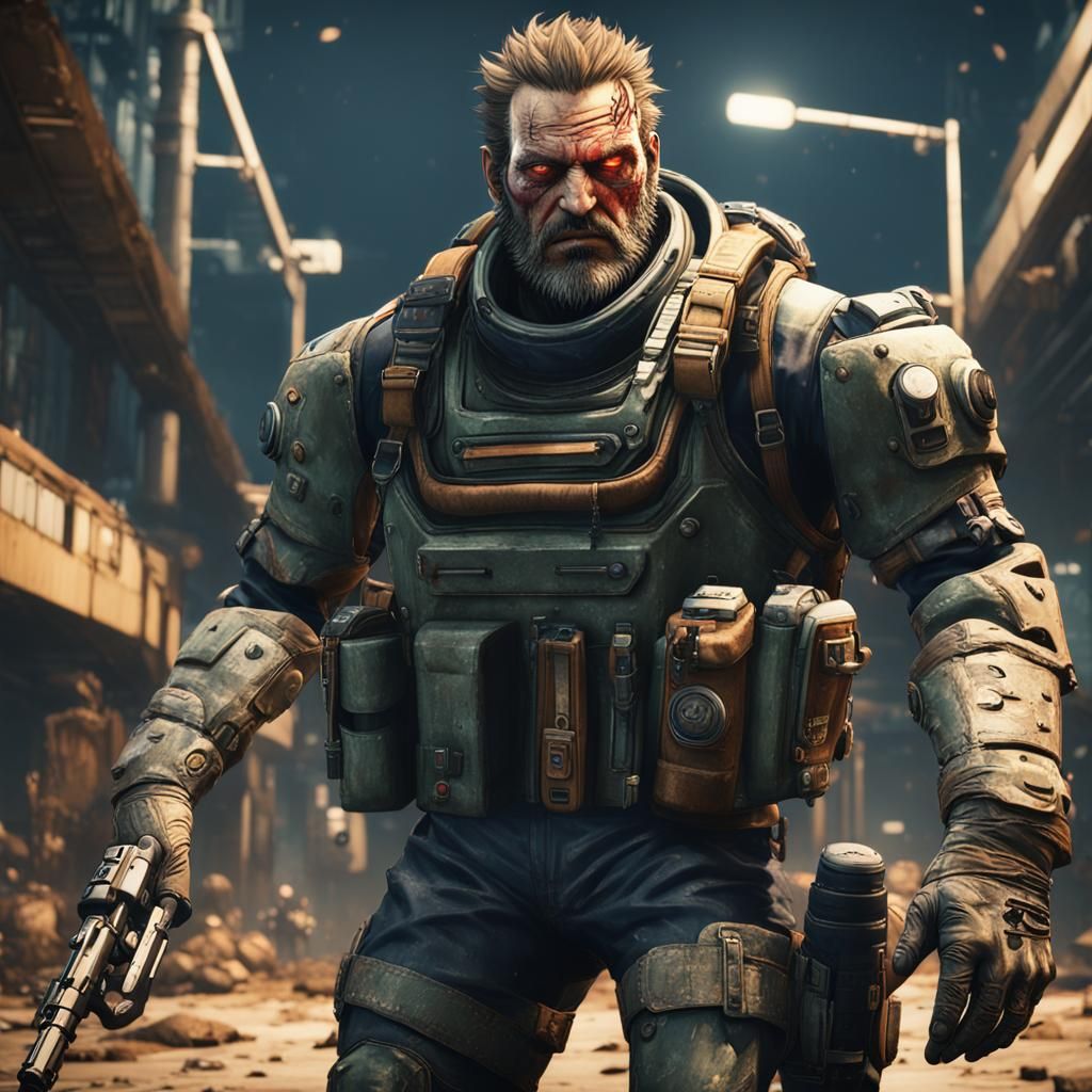 video game, big boss, final level, unreal engine, anime post...