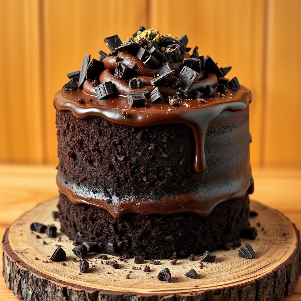 triple chocolate cake  by @Walker in Twilight