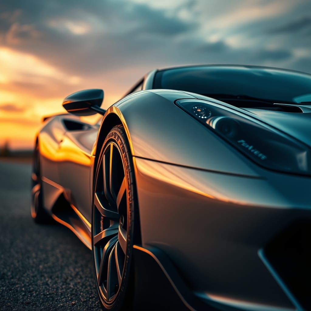 Luxury Sports Car: Hyperrealistic HDR Automotive Photography