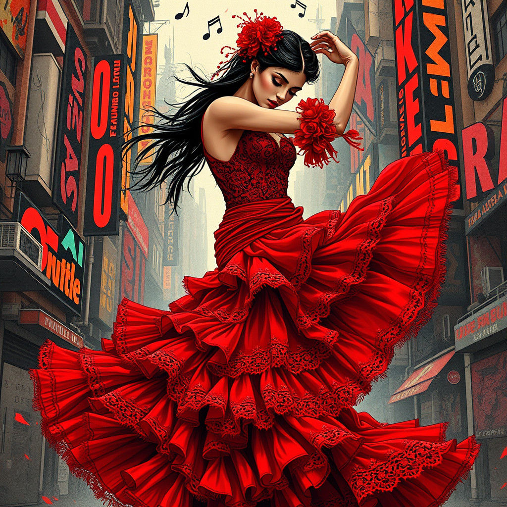 Spanish Flamenco Dancer  by @Mellow