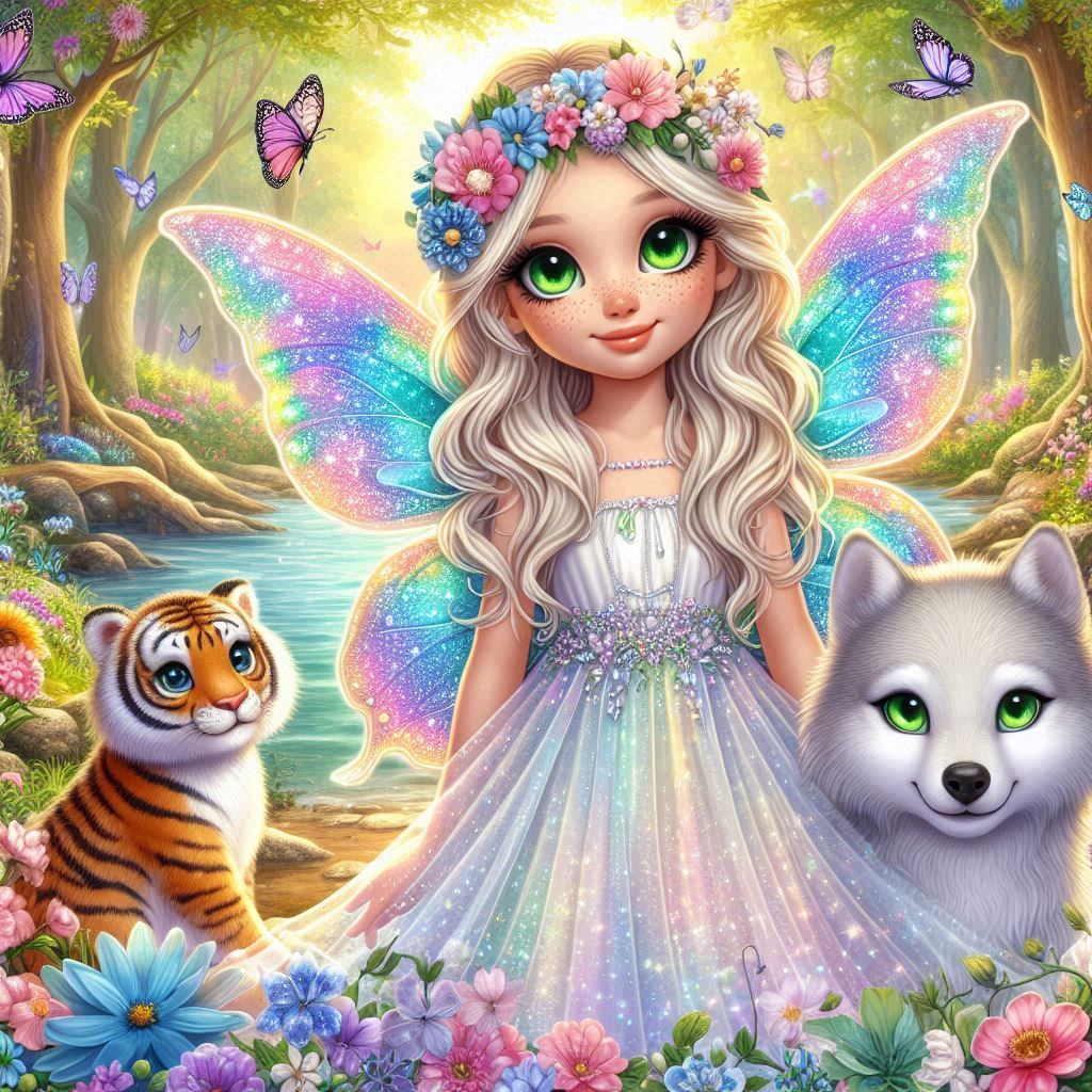 Wolfie, Aurora and Wilson in an Enchanted Forest