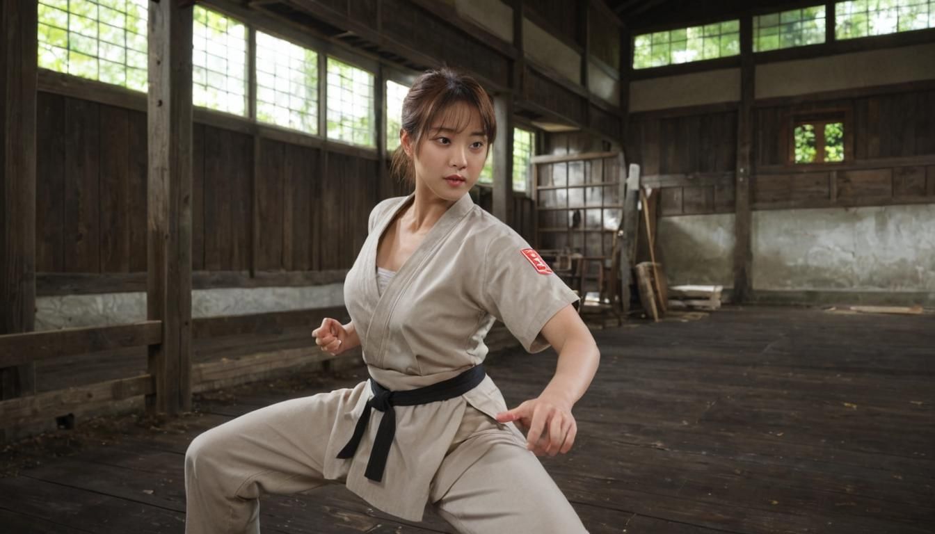 Blonde Bodybuilder with Hourglass Figure and Six-Pack Abs