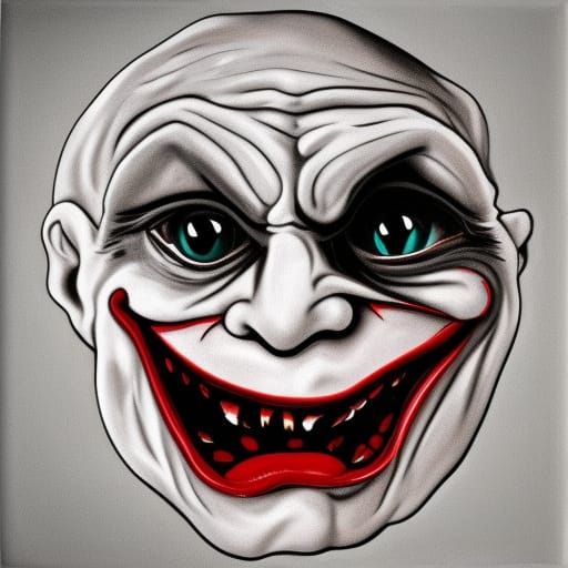 How i would draw a joker from movie batman 🤣