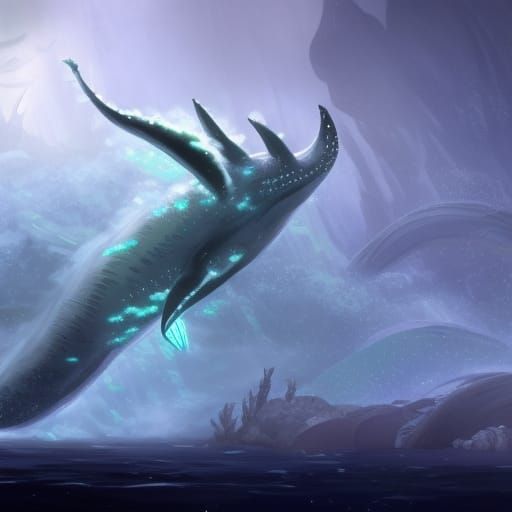 GW2 sylvari parting sea tornado flying whale tidal wave snow...