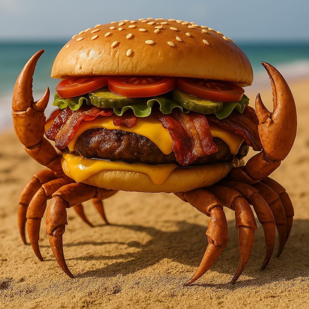 beach-dwellin' crispy critter burger is on the way