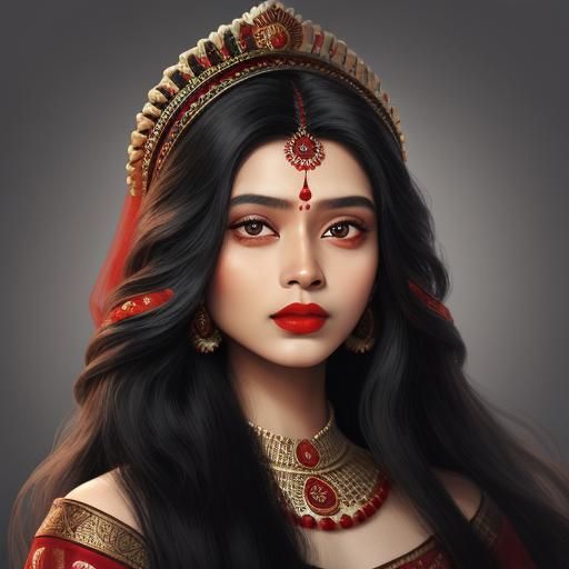 Indian lady - AI Generated Artwork - NightCafe Creator