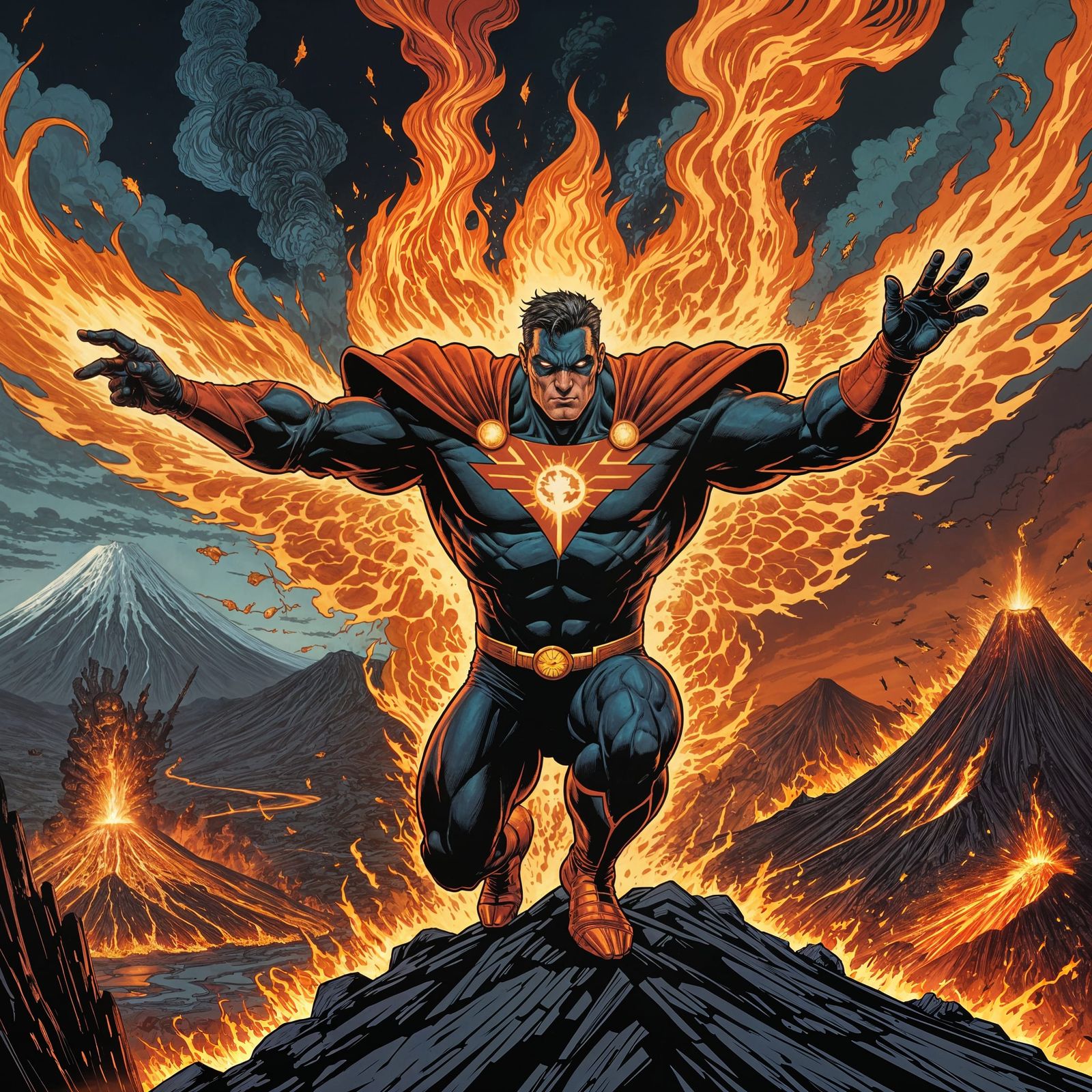 Volcanic Man (OC)  by @Klyntara Star
