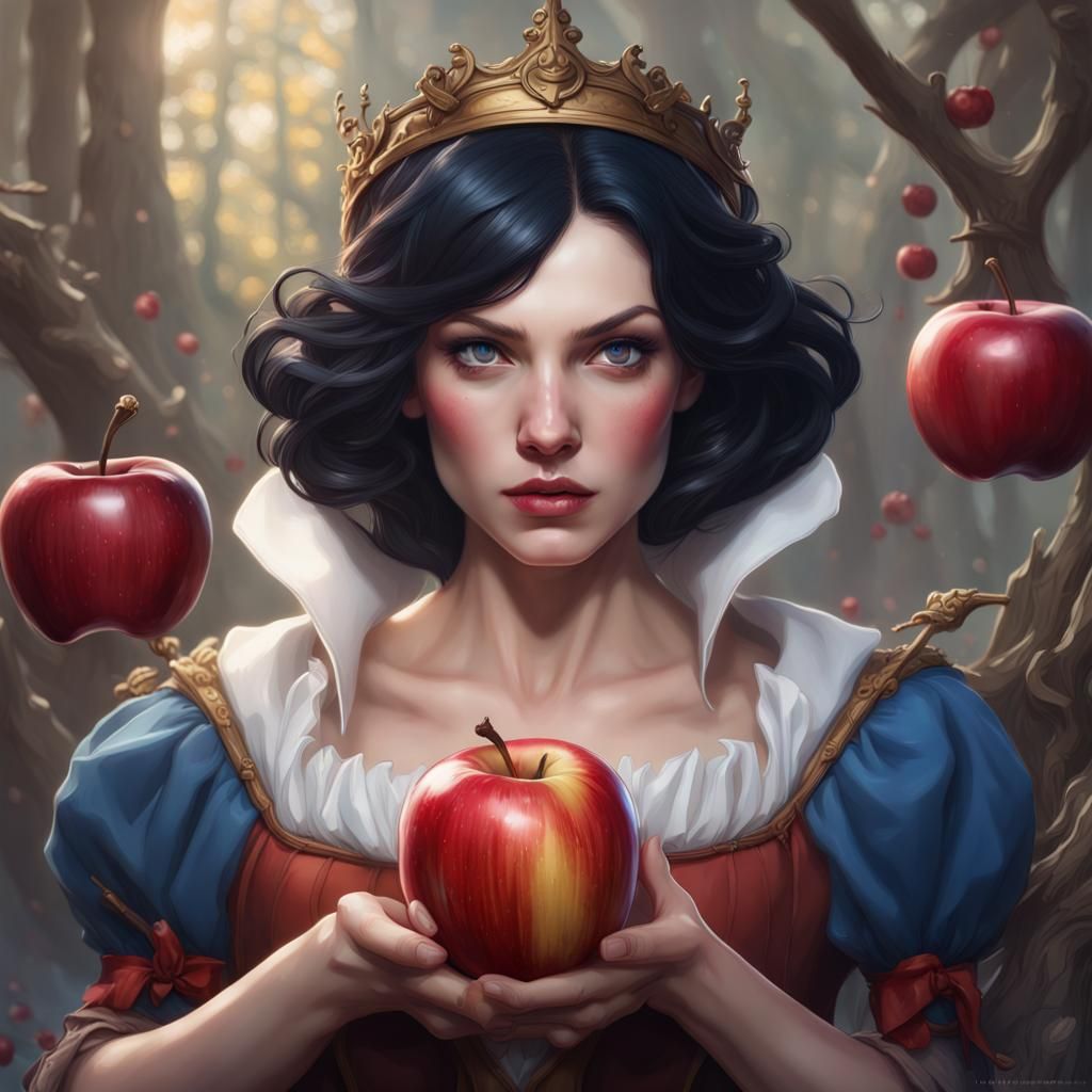 Snow White's poisoned apple - AI Generated Artwork - NightCafe Creator