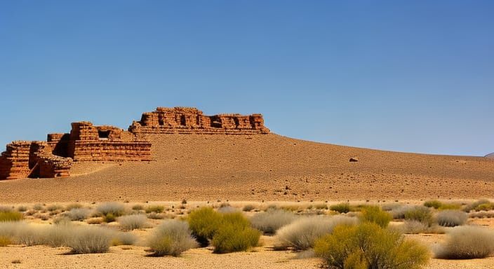 ancient ruins in the high desert