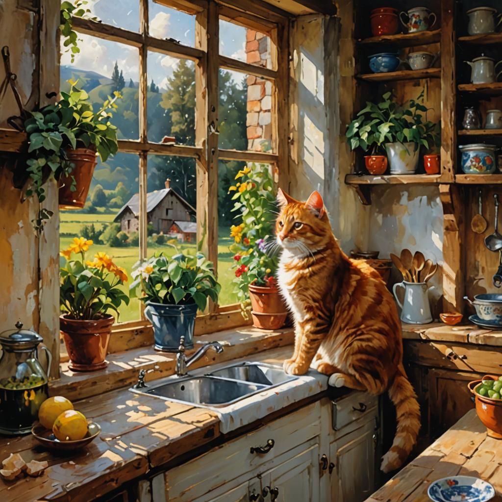 Enjoying the spring sun.