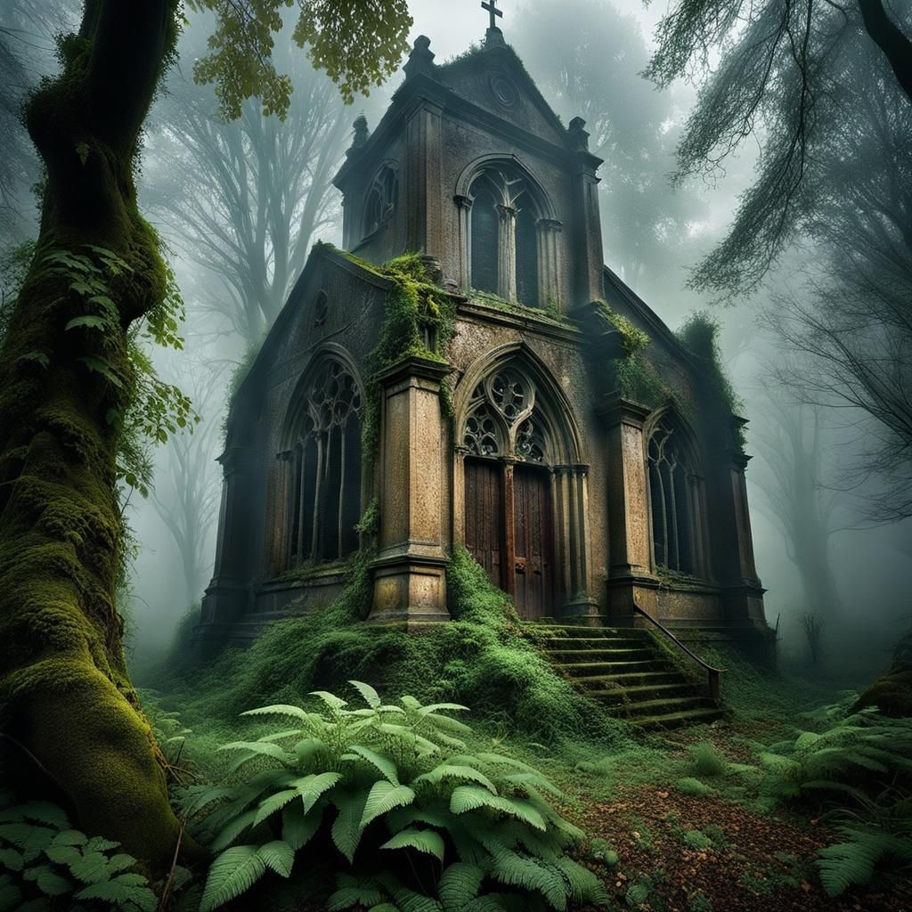 Forgotten Chapel - AI Generated Artwork - NightCafe Creator