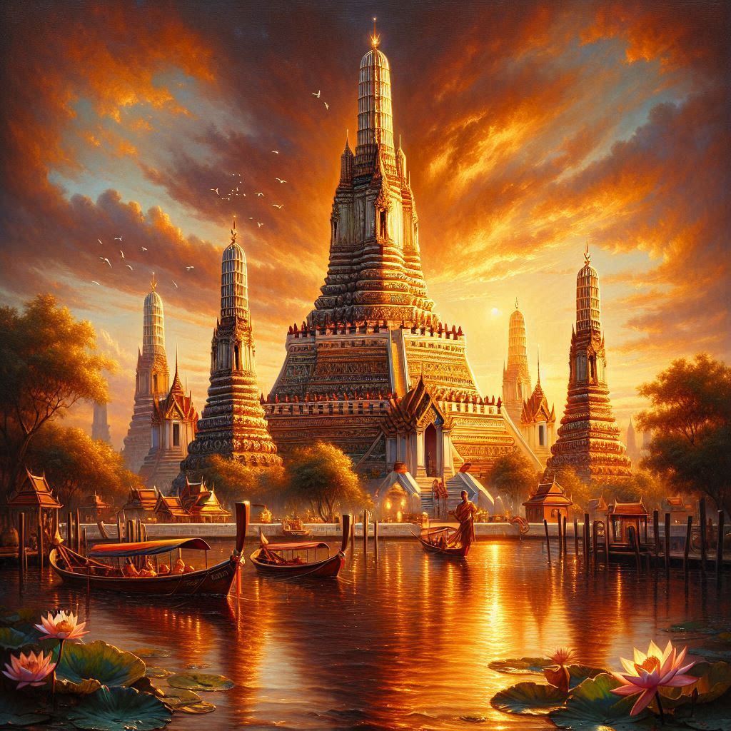 Wat Arun (Temple of Dawn) in Bangkok, Thailand,