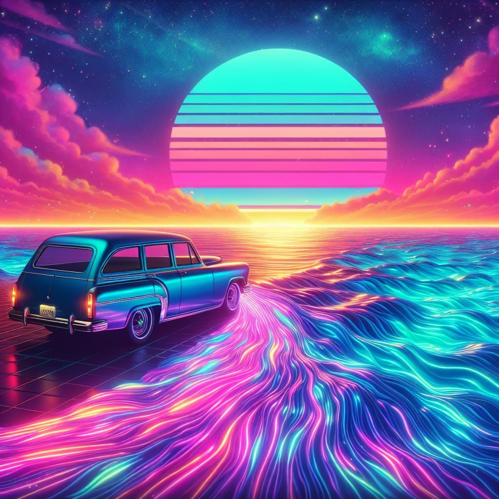 Out of the car and into the ocean