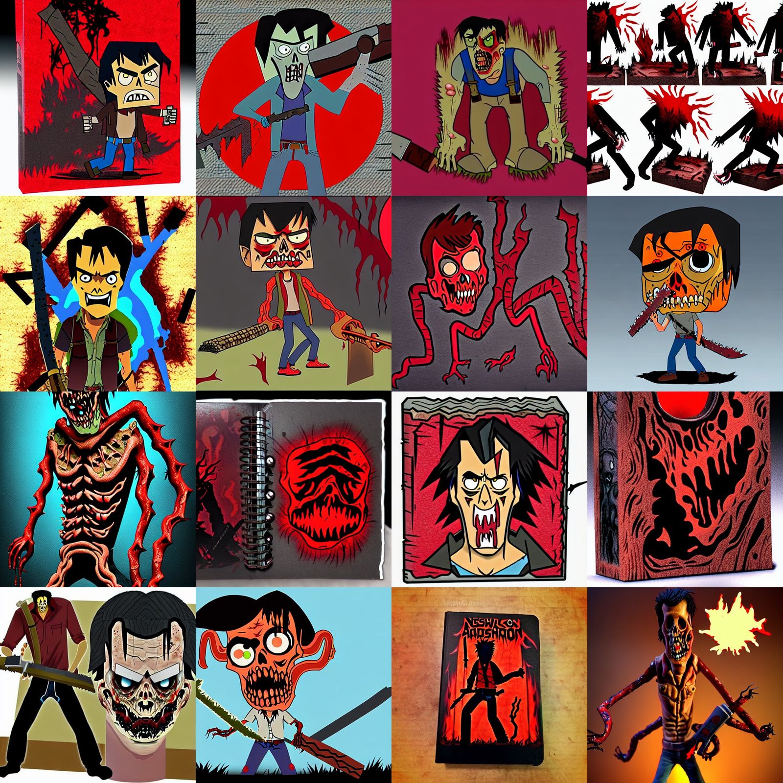 Ash chainsaw necronomicon evil dead animation