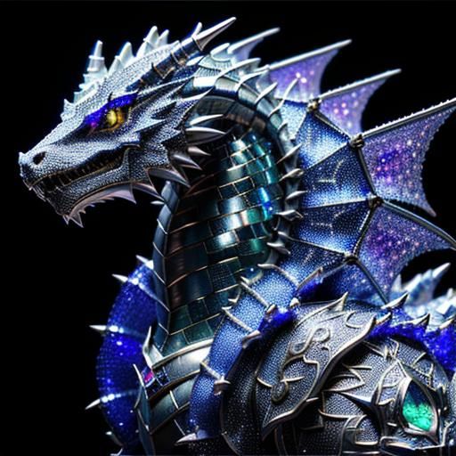 Metallic Crystal Dragon - AI Generated Artwork - NightCafe Creator