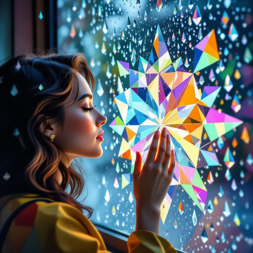 Kaleidoscope raindrops,  by @Linda