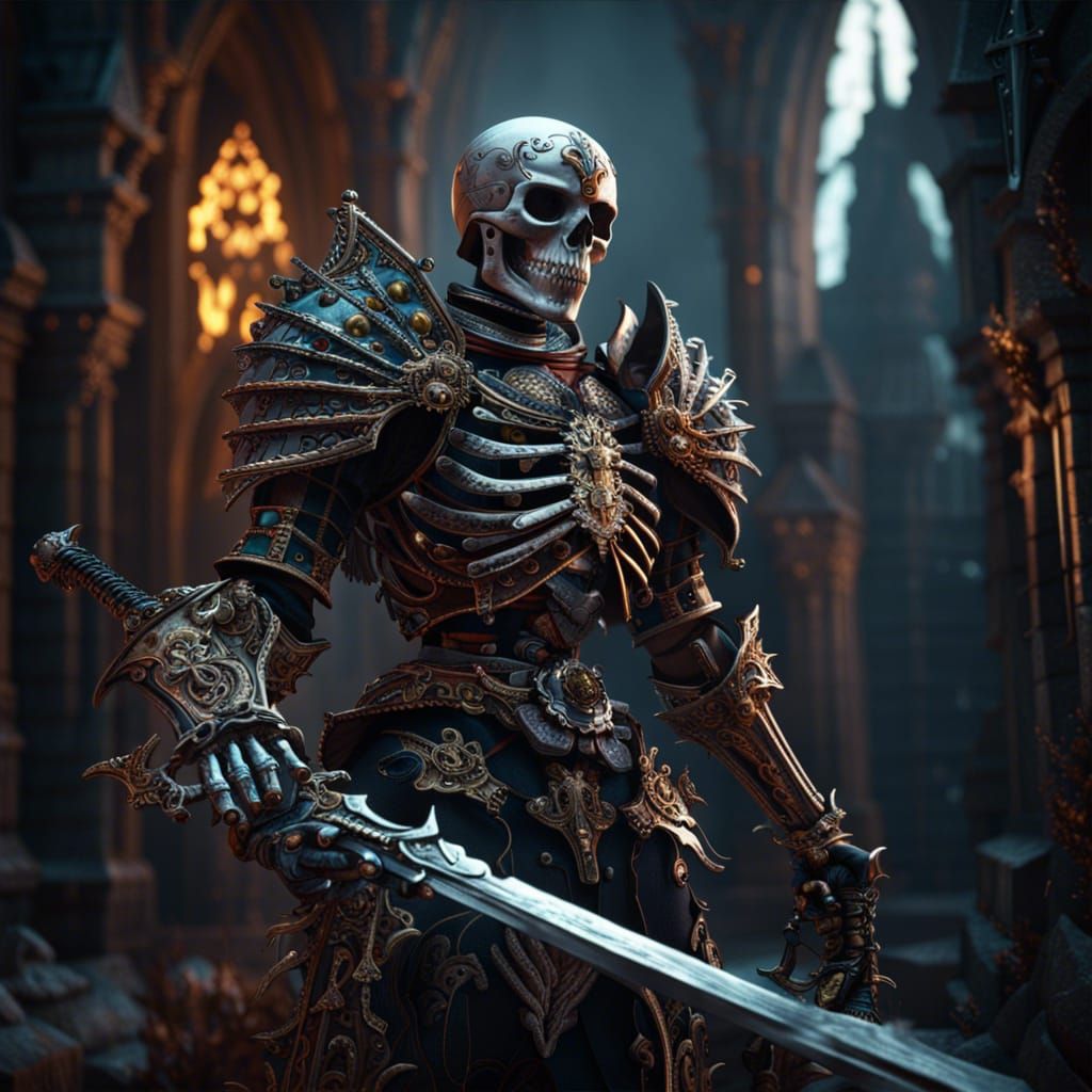 Skeleton knight  by @Kam Valachovic