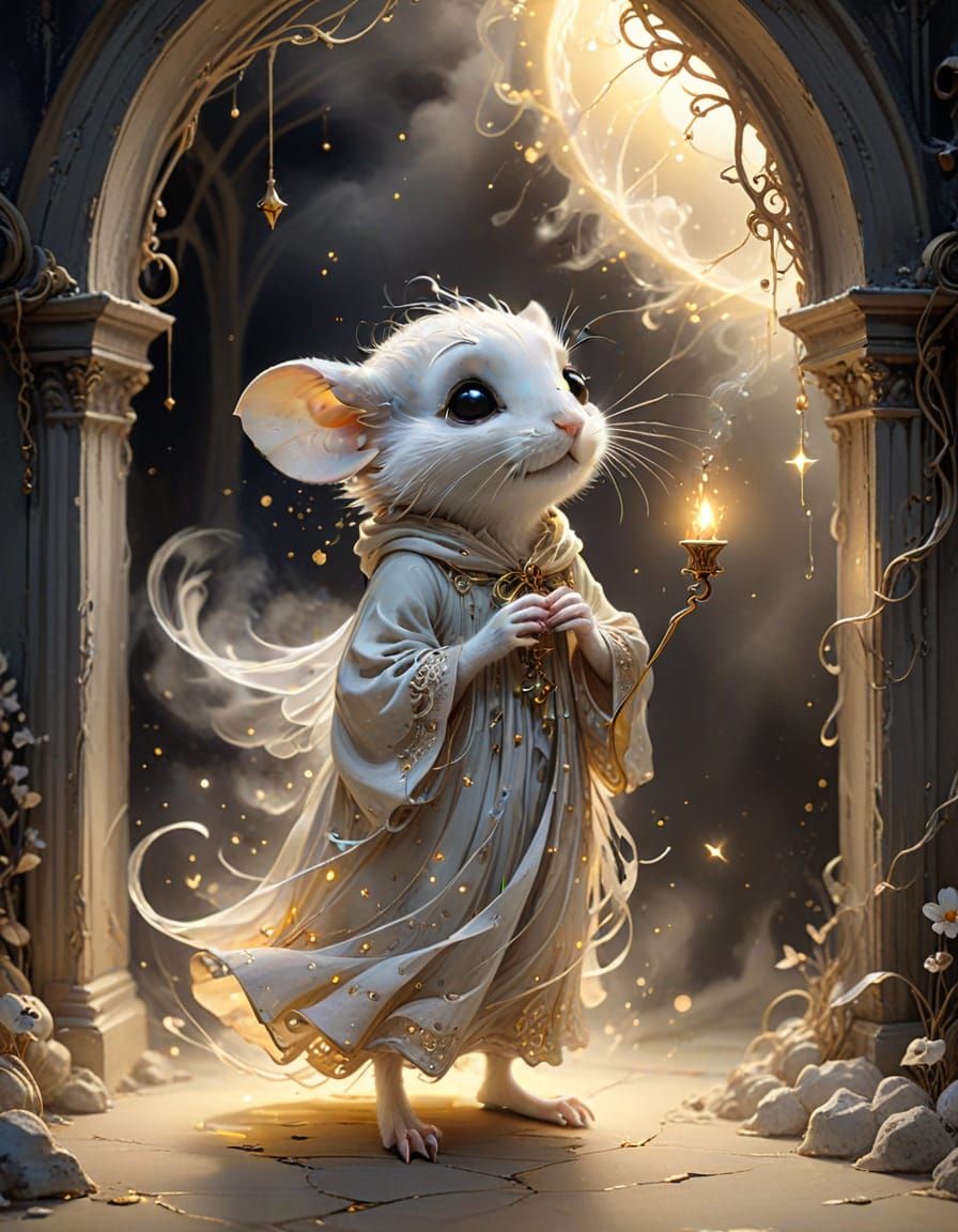 Ghost mouse  by @Roswarcus