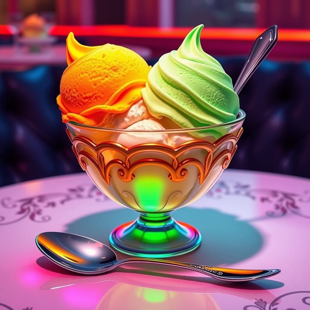 orange and lime sherbert dessert  by @scottcea