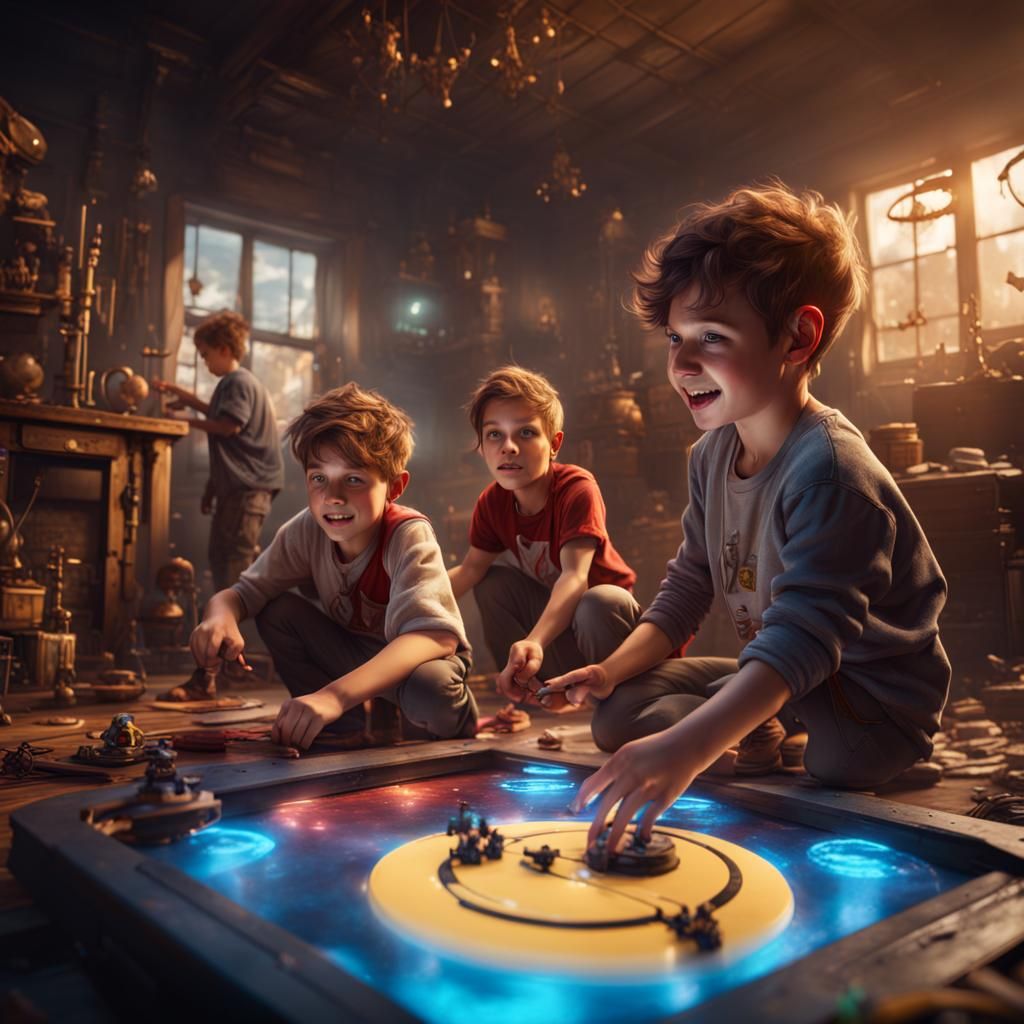 Kids playing games