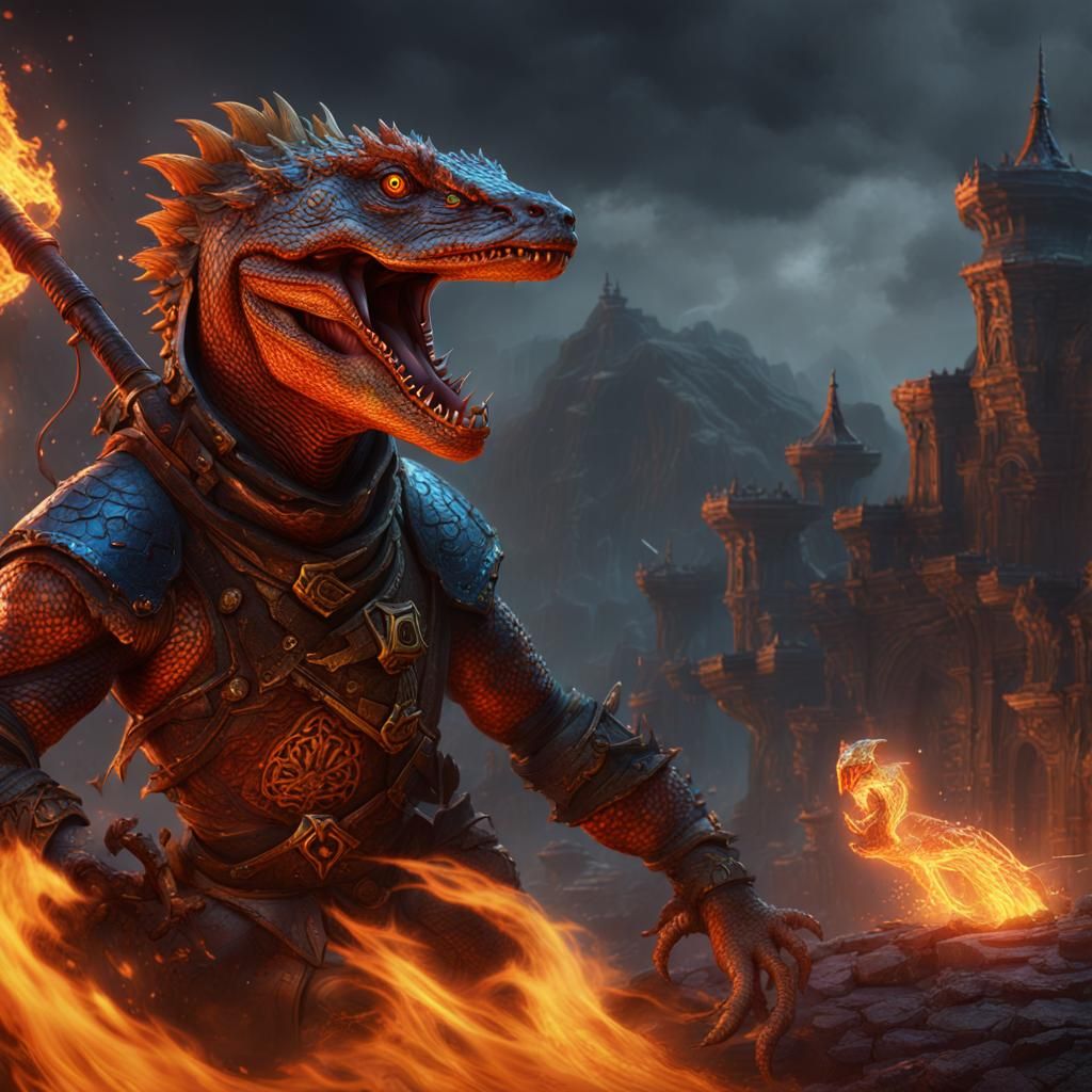 Hotspot lizardfolk firebrand