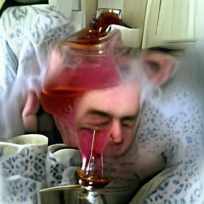 steaming like a demon with rose syrup coming out his nose on...
