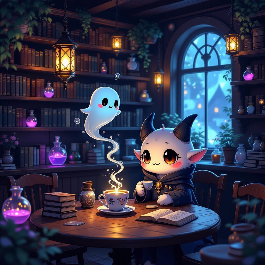 Enchanted Café  by @Hyperborean