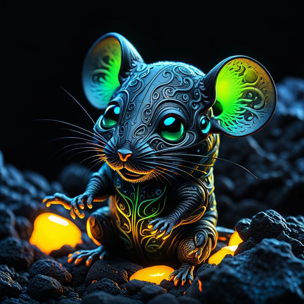 Mouse on lava rocks  by @ELY M