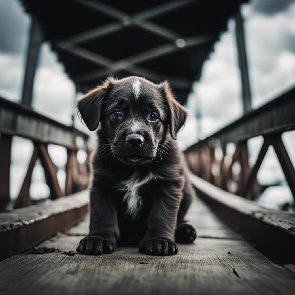 a puppy on a nice fluffy cloud in the sky.  and more puppies...