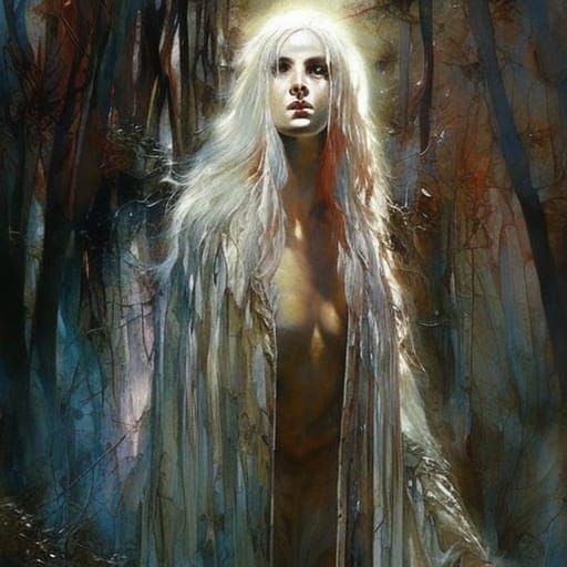 Jesus Touches the Sky in Fantasy Forest