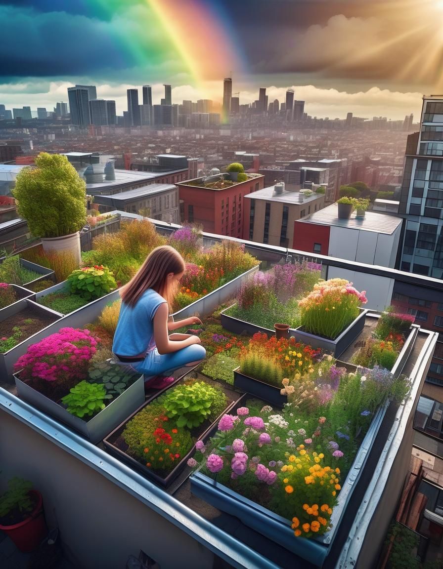 A simple rooftop garden